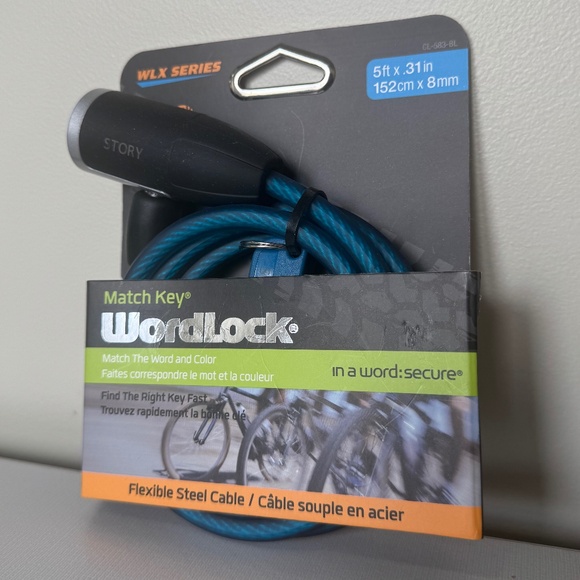 Match Key WordLock Flex Steel Cable (Bike Lock) - Picture 1 of 3